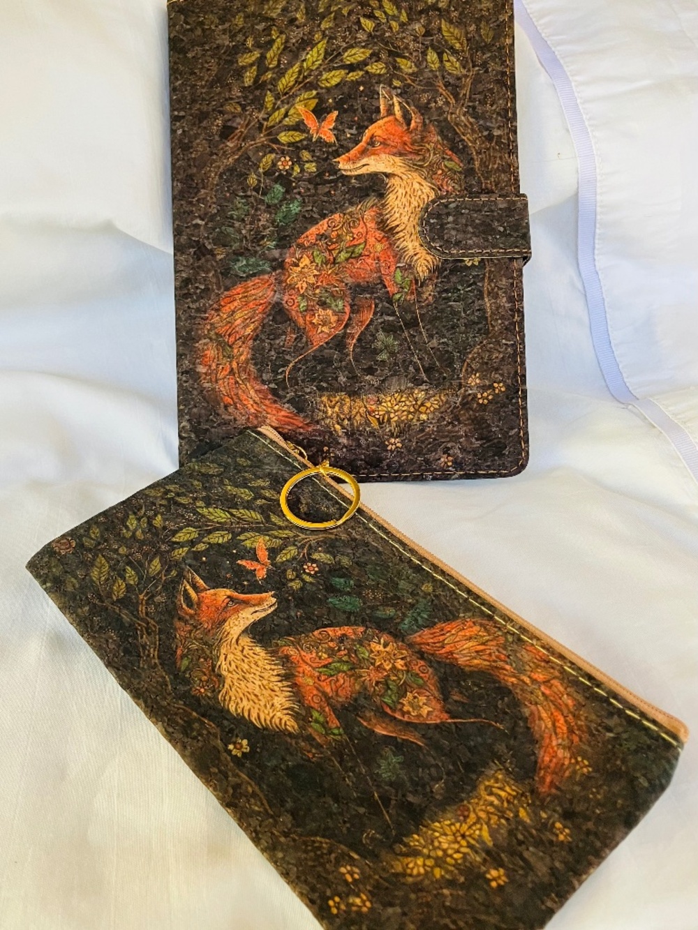 New Fox Lover's Writing Set / Embossed & Printed Journal and Pencil Case / Fox